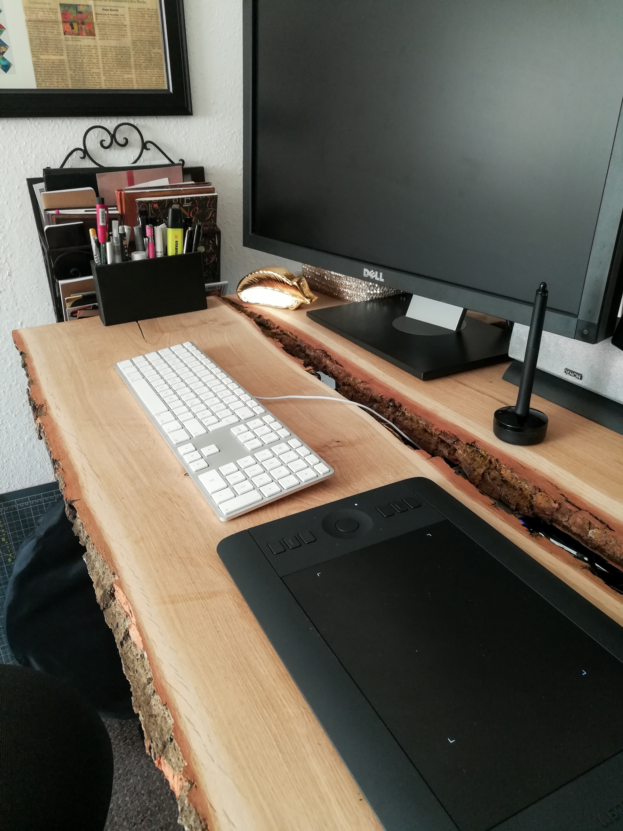 Diy Schreibtisch Aus Holzbohlen Selber Bauen Creative Material Blog