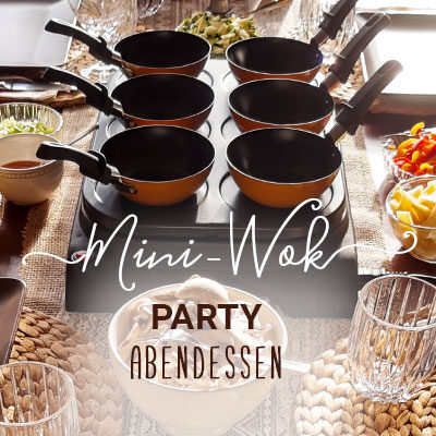 Mini Wok Party Abendessen zu Hause