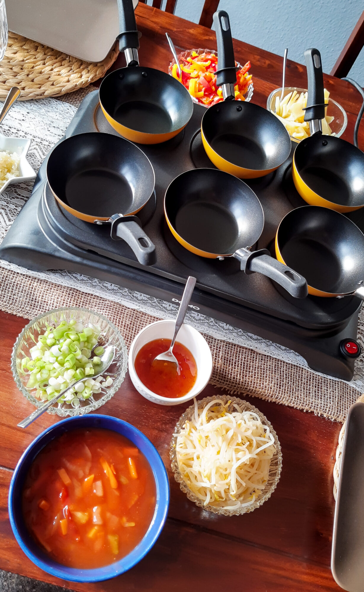 DIY  Mini-Wok und Pizzarette Abende - Creative-Material