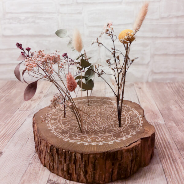 DIY Flowergram aus Holz Baumscheibe | Creative-Material|
