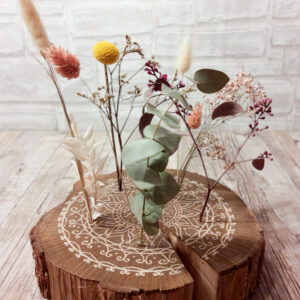 DIY Flowergram aus Holz Baumscheibe | Creative-Material|