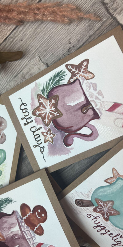 DIY | Weihnachtskarten selber bemalen, basteln und verschenken