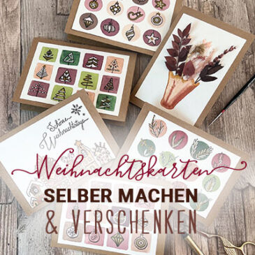 DIY | Wheinachtskarten selber bemalen, basteln und verschenken